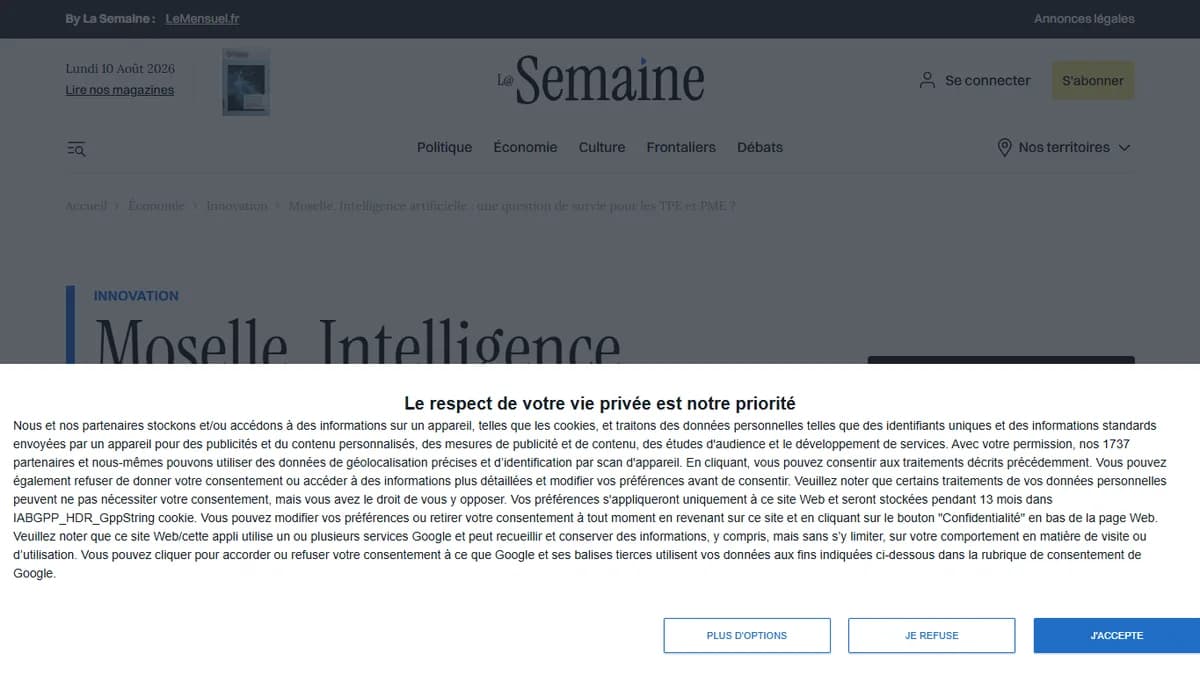 Illustration : Moselle. Intelligence artificielle : une question de survie pour les TPE et PME ?